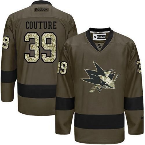 Logan Couture Reebok San Jose Sharks green Camo jersey