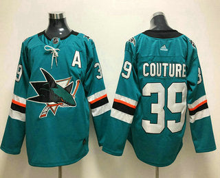 Logan Couture San Jose Sharks teal jersey