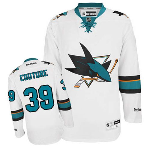 Logan Couture San Jose Sharks white Away jersey