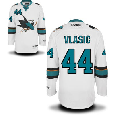 Marc-Edouard Vlasic San Jose Sharks white Away jersey