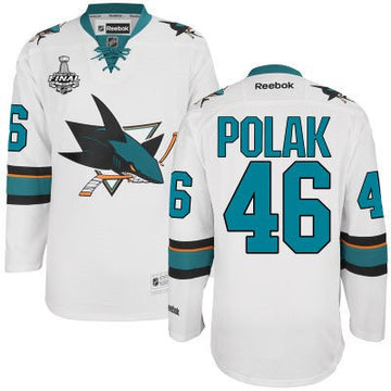 Roman Polak San Jose Sharks white Away jersey