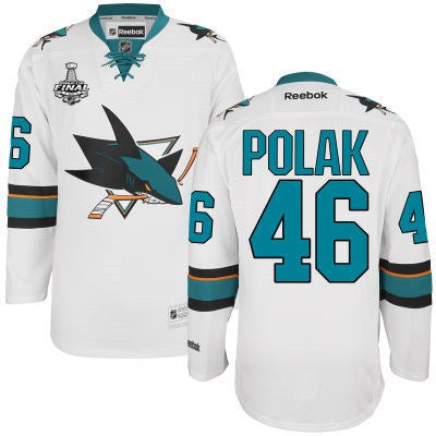 Roman Polak San Jose Sharks white Away jersey