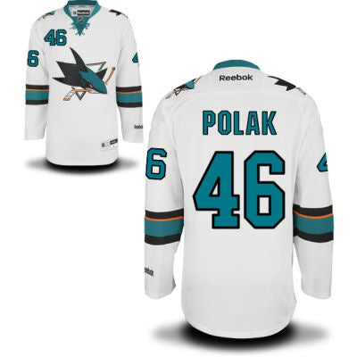 Roman Polak San Jose Sharks white Away jersey