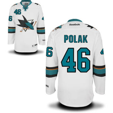Roman Polak San Jose Sharks white Away jersey