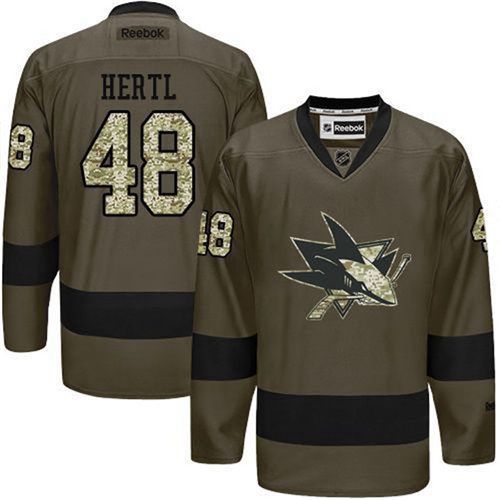 Tomas Hertl Reebok San Jose Sharks green Camo jersey
