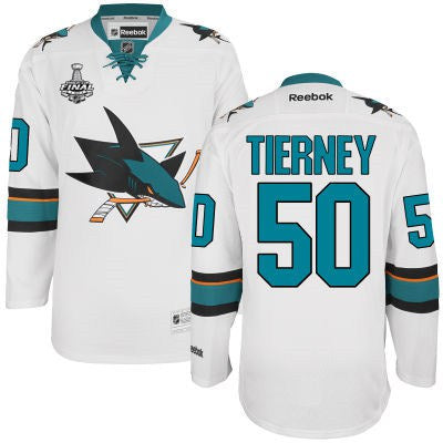 Chris Tierney San Jose Sharks white Away jersey