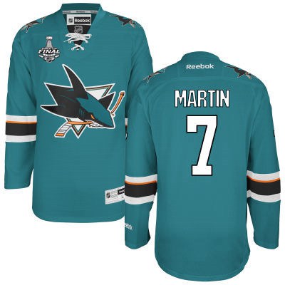 Paul Martin San Jose Sharks teal Home jersey