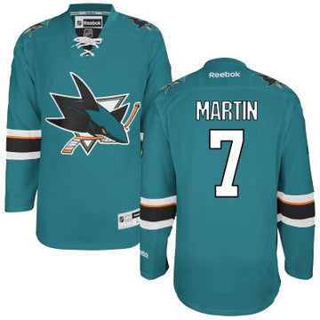 Paul Martin San Jose Sharks teal Home jersey