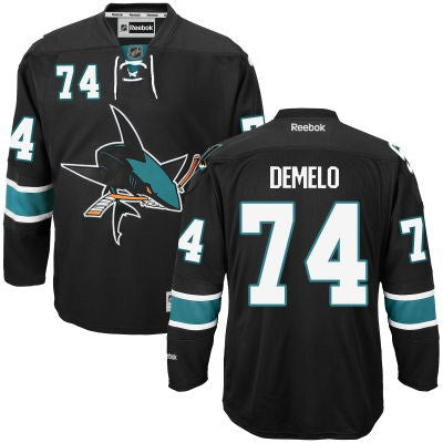Dylan DeMelo San Jose Sharks black Third jersey