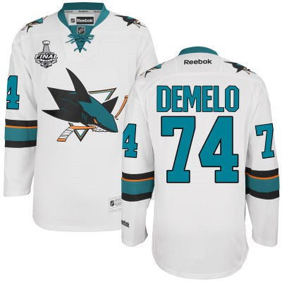 Dylan DeMelo San Jose Sharks white Away jersey