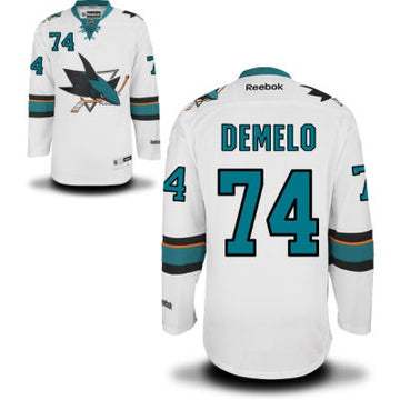 Dylan DeMelo San Jose Sharks white Away jersey