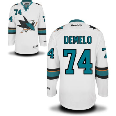 Dylan DeMelo San Jose Sharks white Away jersey