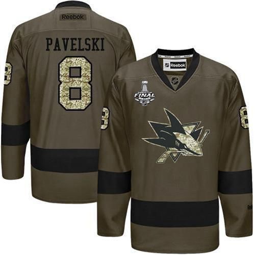 Joe Pavelski San Jose Sharks green Salute To Service jersey