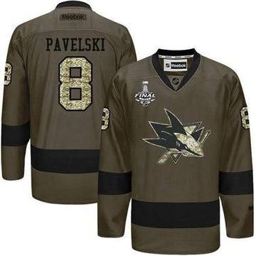 Joe Pavelski San Jose Sharks green Salute To Service jersey