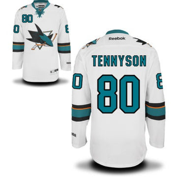 Matt Tennyson San Jose Sharks white Away jersey