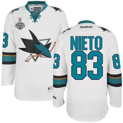Matt Nieto San Jose Sharks white Away jersey