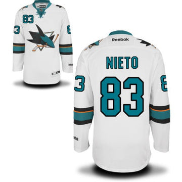 Matt Nieto San Jose Sharks white Away jersey
