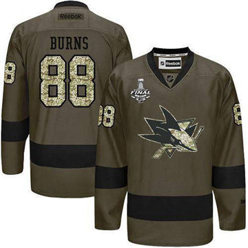 Brent Burns San Jose Sharks green Salute To Service jersey