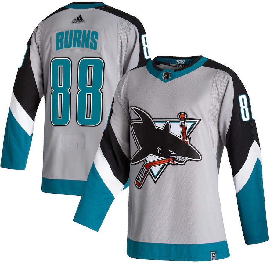 Brent Burns San Jose Sharks gray Reverse Retro jersey