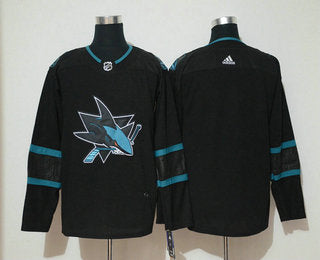 Blank New San Jose Sharks black jersey