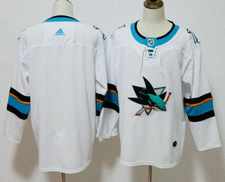 Custom San Jose Sharks white jersey