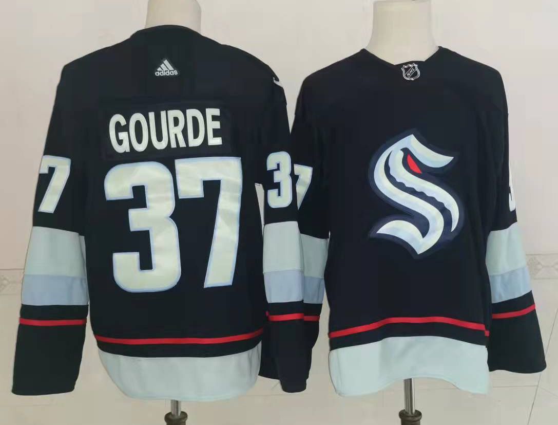 Yanni Gourde Seattle Kraken navy jersey
