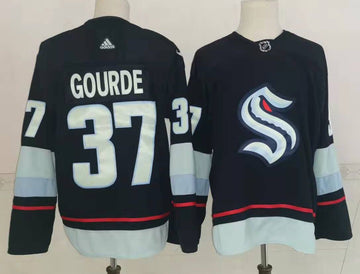 Yanni Gourde Seattle Kraken navy jersey