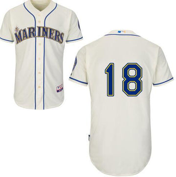 Hisashi Iwakuma Seattle Mariners cream jersey
