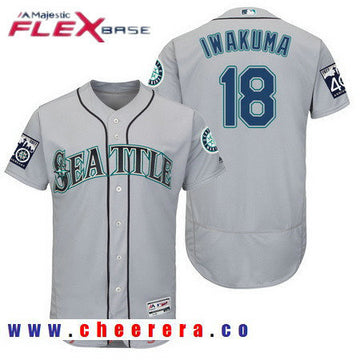 Hisashi Iwakuma Seattle Mariners gray Road jersey