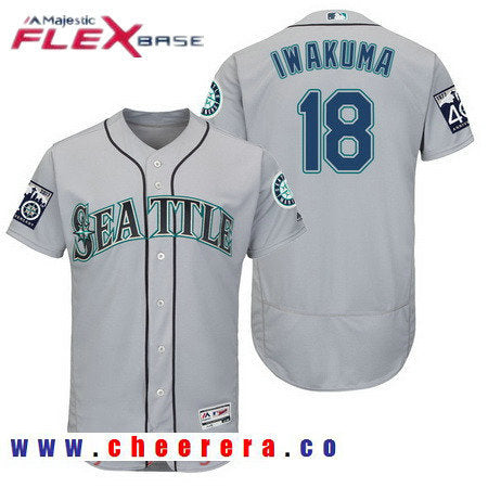 Hisashi Iwakuma Seattle Mariners gray Road jersey
