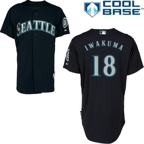 Hisashi Iwakuma Seattle Mariners navy jersey