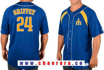 Ken Griffey Jr Majestic Seattle Mariners royal Fashion jersey