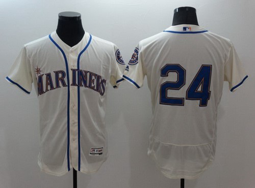 Ken Griffey Jr Seattle Mariners cream jersey