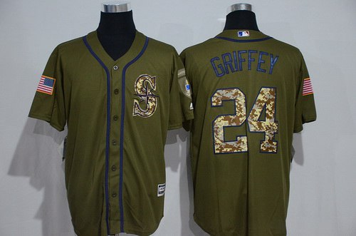 Ken Griffey Jr Seattle Mariners green Salute To Service jersey