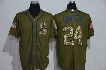 Ken Griffey Jr Seattle Mariners green Salute To Service jersey
