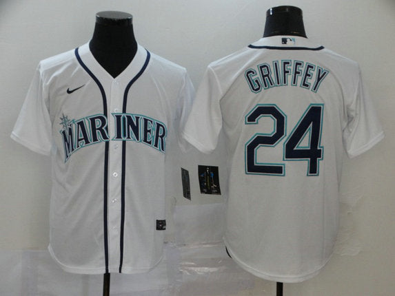 Ken Griffey Jr Seattle Mariners white jersey