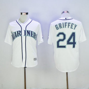 Ken Griffey Jr Seattle Mariners white Cooperstown jersey