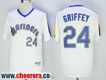 Ken Griffey Jr Seattle Mariners white jersey