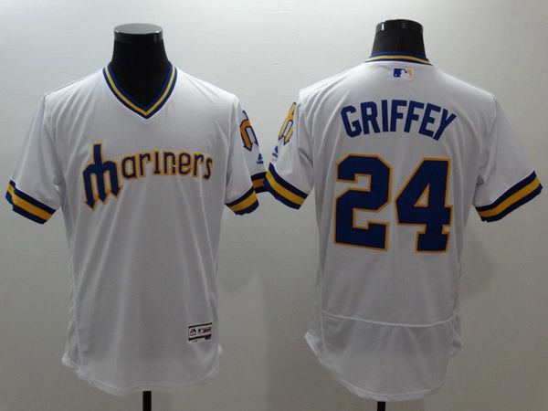 Ken Griffey Jr Seattle Mariners white jersey