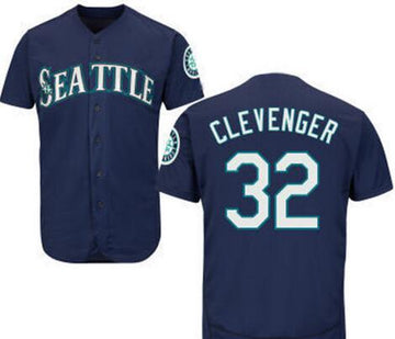 Steve Clevenger Seattle Mariners navy jersey