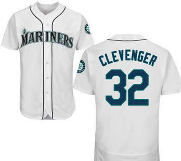 Steve Clevenger Seattle Mariners white Home jersey