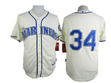 Felix Hernandez Seattle Mariners cream jersey