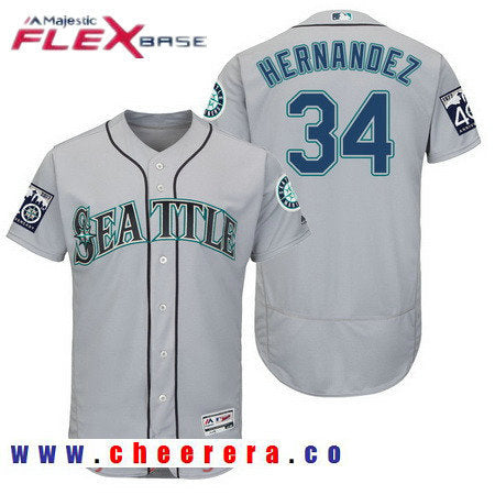 Felix Hernandez Seattle Mariners gray Road jersey