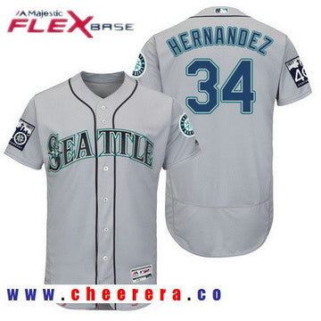 Felix Hernandez Seattle Mariners gray Road jersey