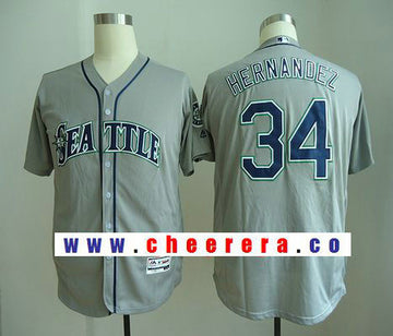 Felix Hernandez Seattle Mariners gray Road jersey