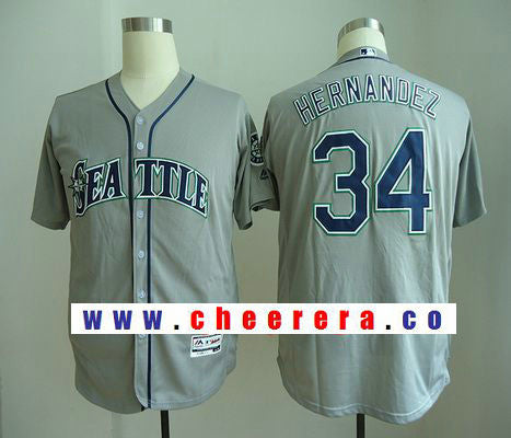 Felix Hernandez Seattle Mariners gray Road jersey