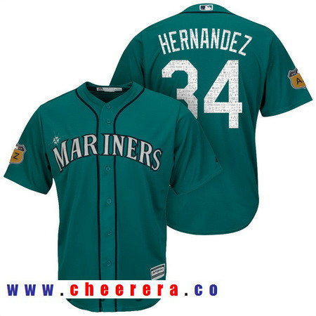Felix Hernandez Seattle Mariners teal jersey