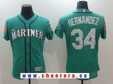 Felix Hernandez Seattle Mariners teal jersey