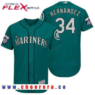 Felix Hernandez Seattle Mariners teal jersey