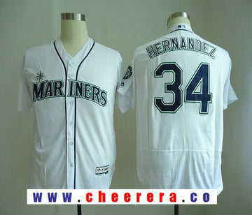 Felix Hernandez Seattle Mariners white Home jersey